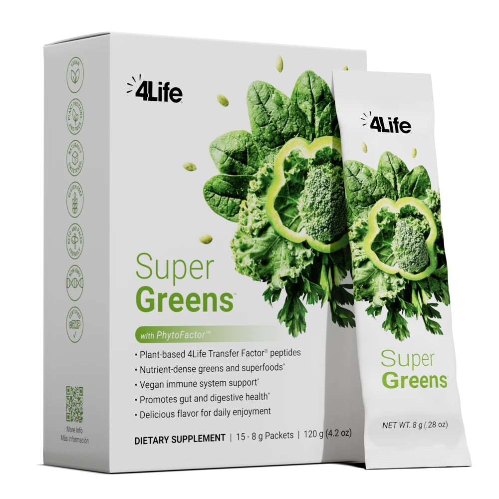 4Life Super Greens · plant-based greens with PhytoFactor